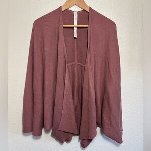 Lululemon Cashlu Knit Textured Wrap Antique Rose Size M/L |athleisure | casual